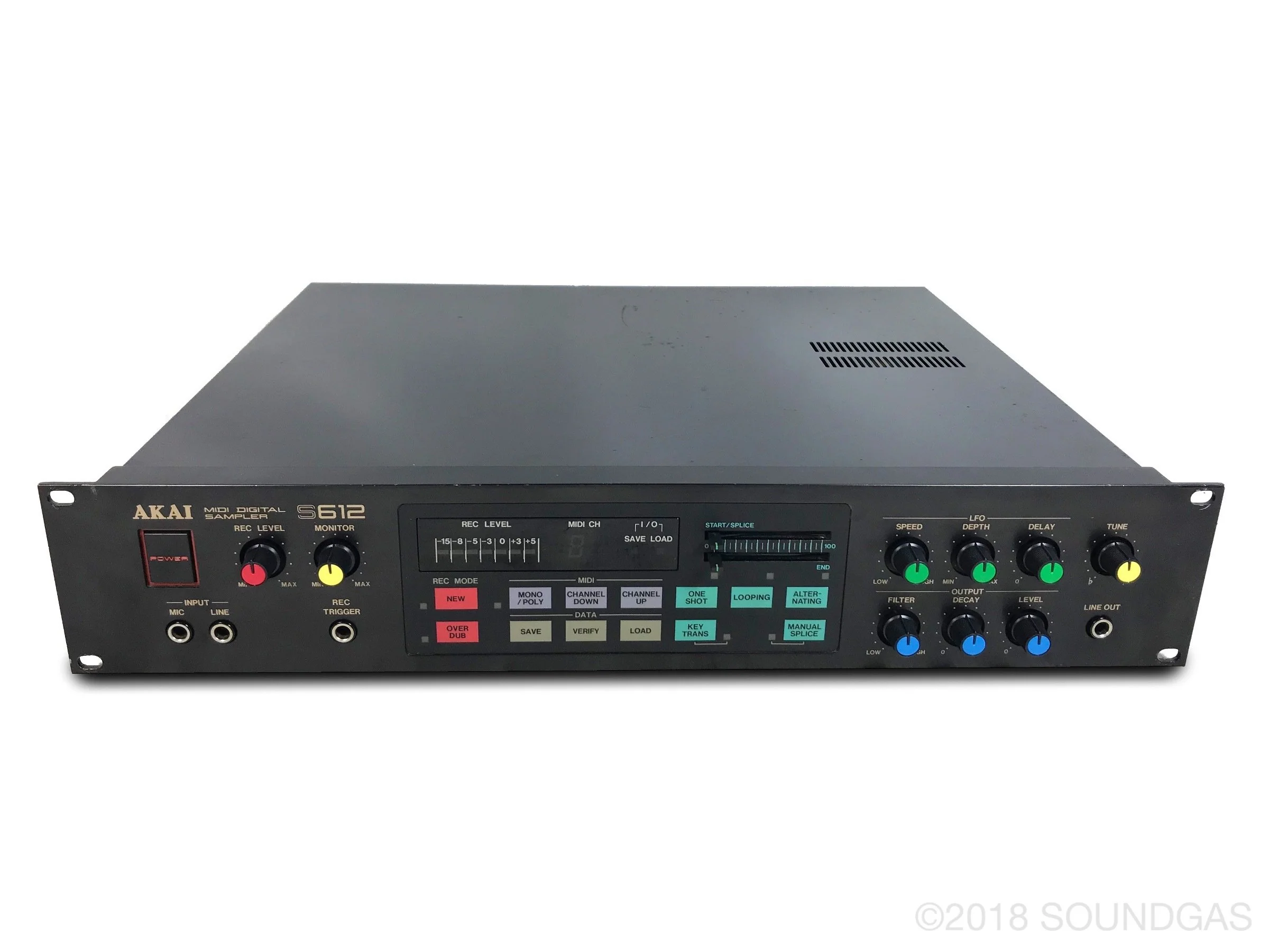 Akai-S612 + MIDI Front Panel Animator (FPA)