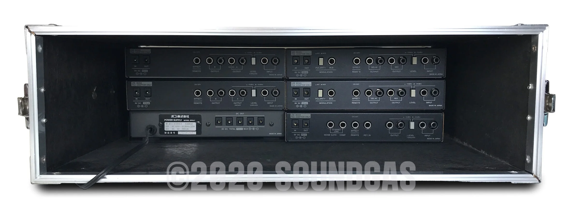 Boss Micro Rack Effects - Delay/ Delay/ Compressor/ Chorus / Reverb - Cased Set - Image 4