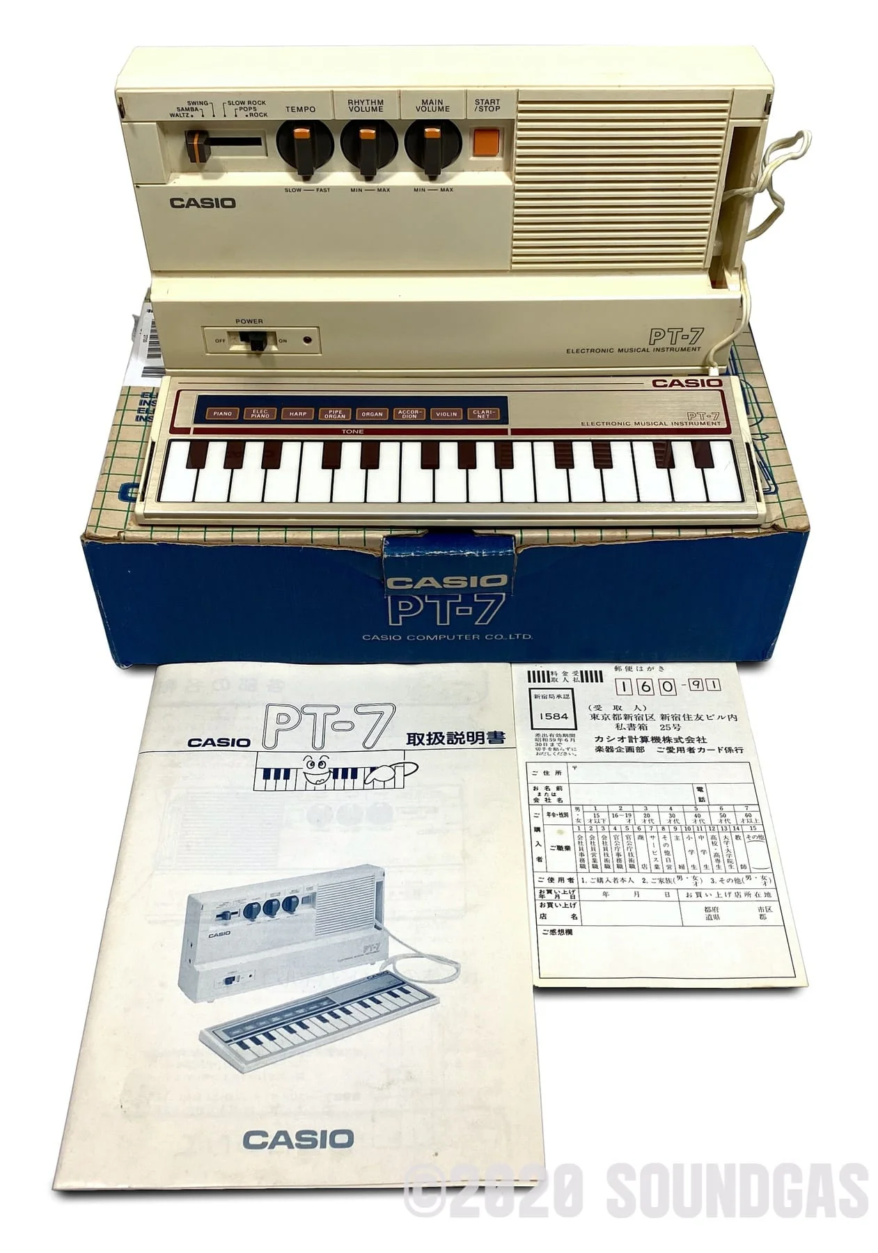 Casio PT-7 Pocket Synthesizer (Boxed) - Image 9