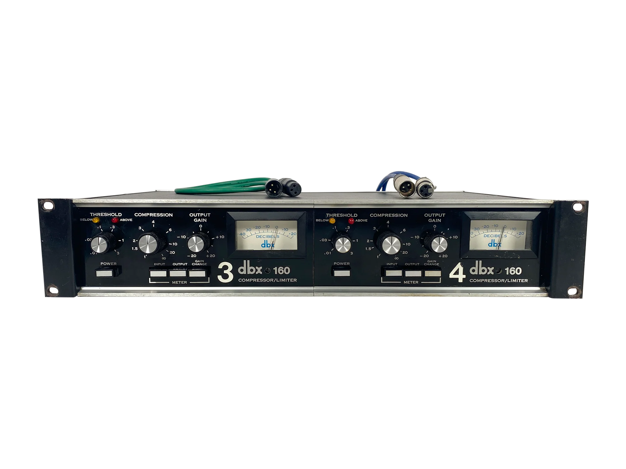 DBX 160 VU Compressor Stereo Pair - SN 10500/11007