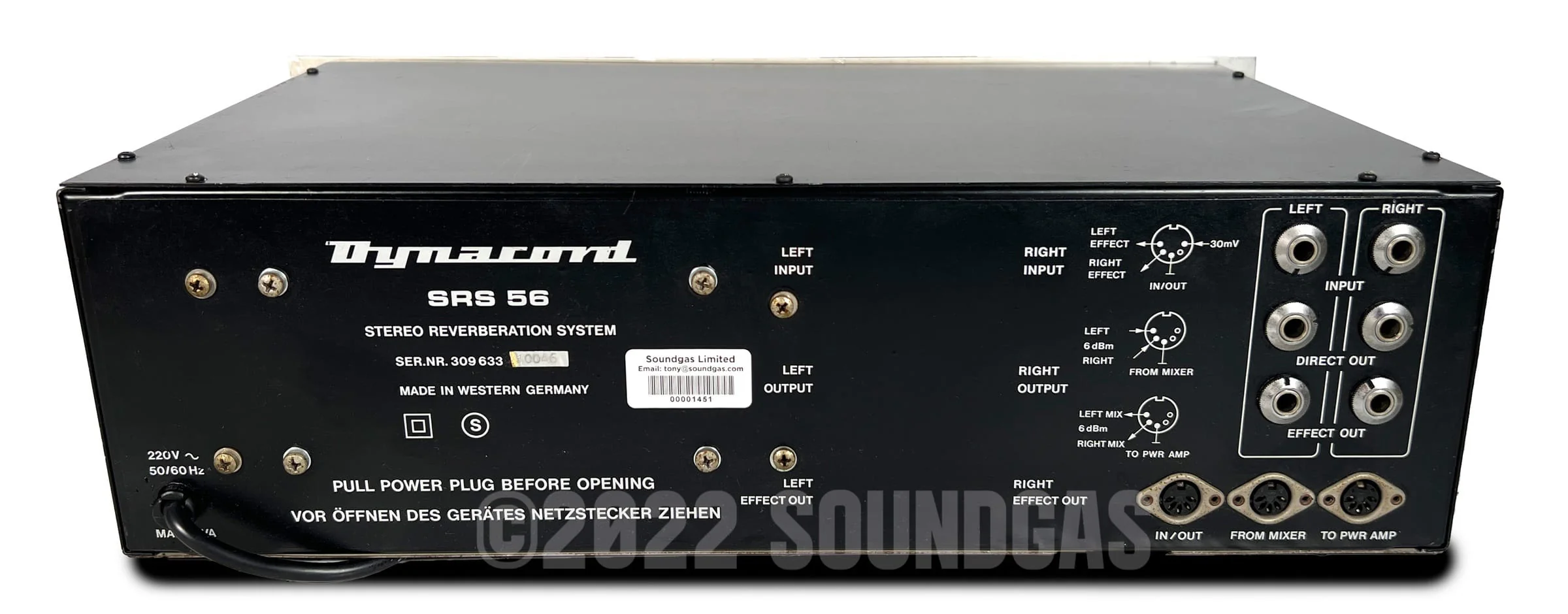 Dynacord SRS 56 Stereo Reverberation System - Image 5