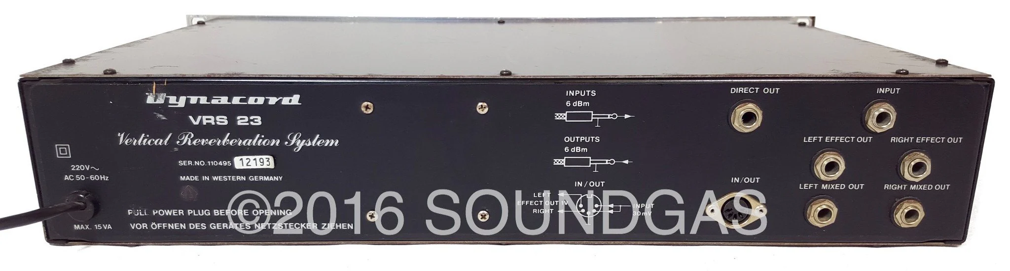 DYNACORD VRS 23 VERTICAL REVERBERATION SYSTEM - Image 5