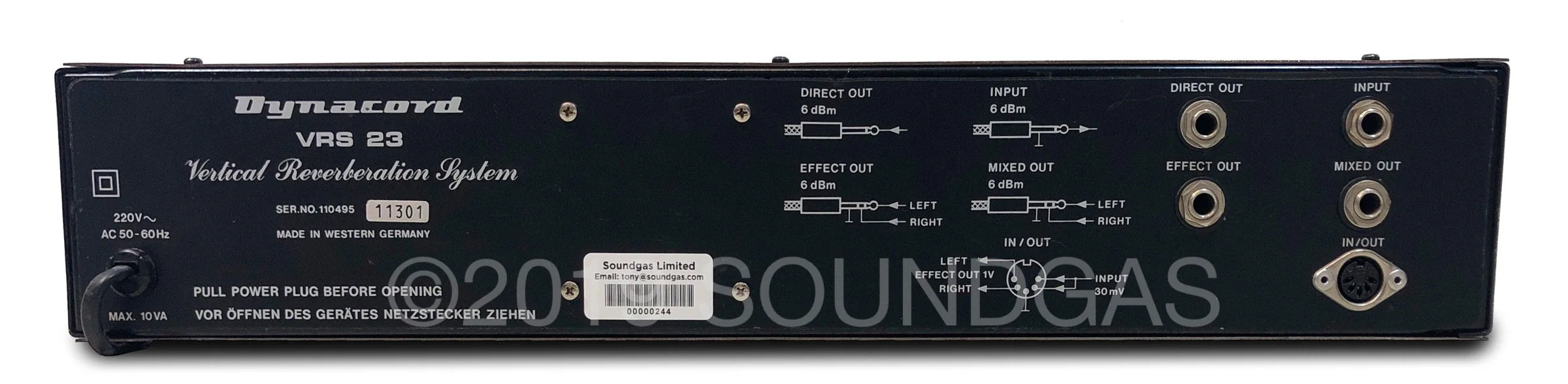 Dynacord VRS 23 Vertical Reverberation System - Image 4