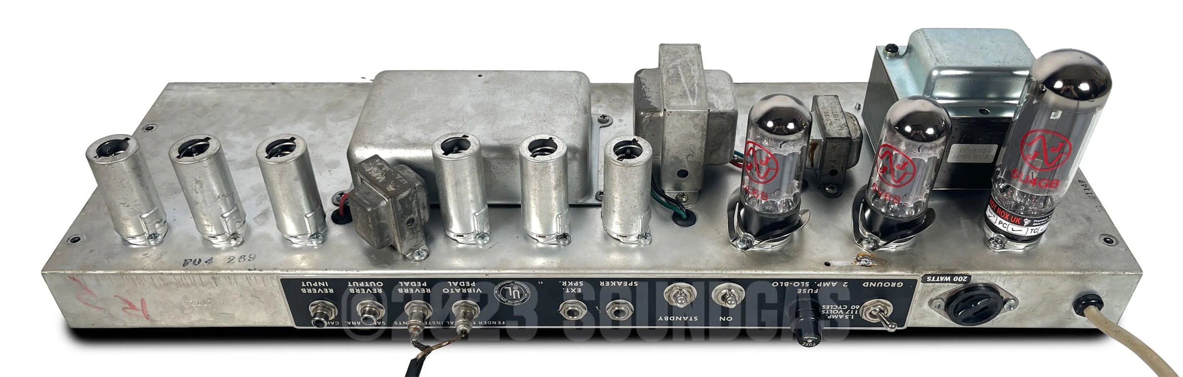 Fender Deluxe Reverb 1968 (AB763 blackface circuit) - Image 9