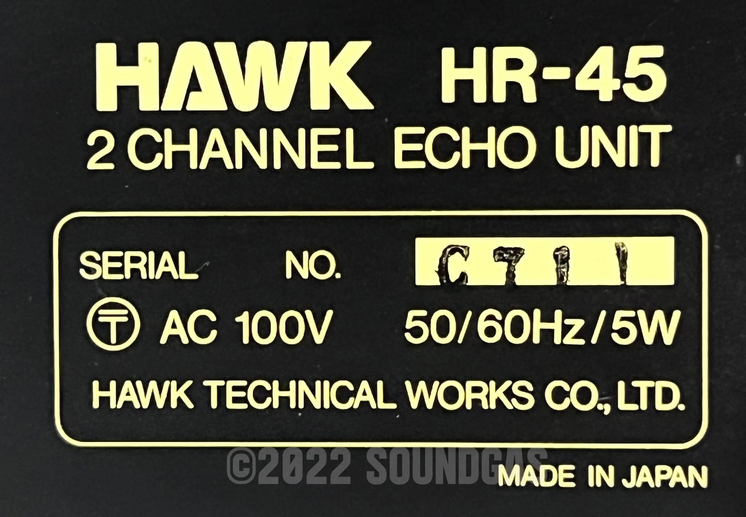 Hawk HR-45 Stereo Spring Reverb - Image 6