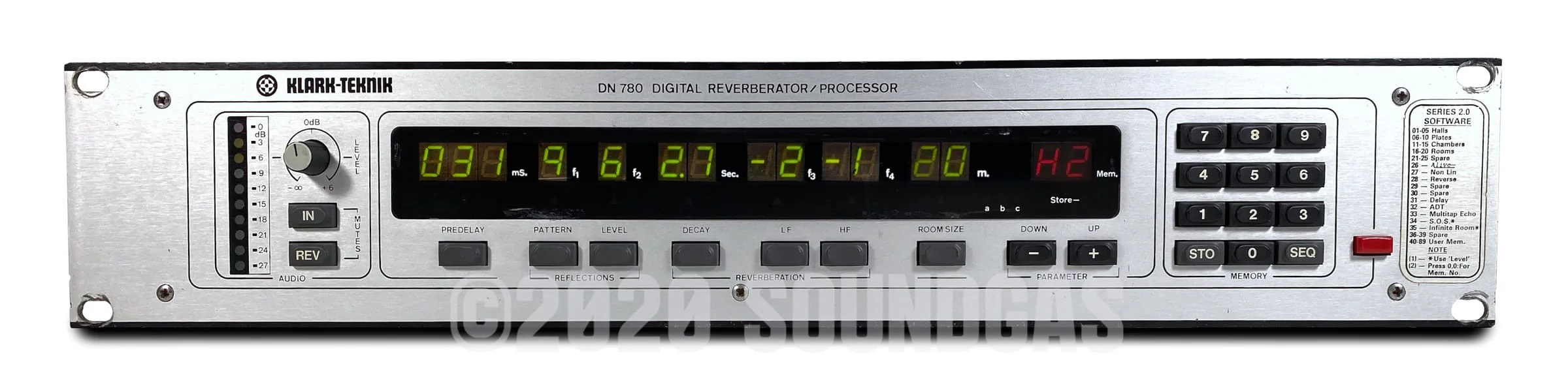 Klark-Teknik DN 780 Digital Reverberator / Processor - Image 2