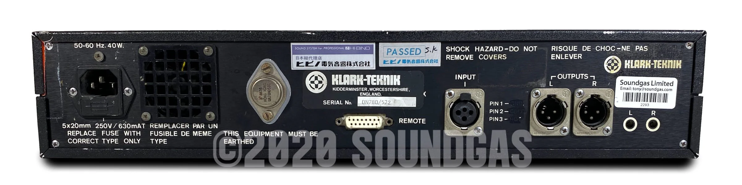 Klark-Teknik DN 780 Digital Reverberator / Processor - Image 5