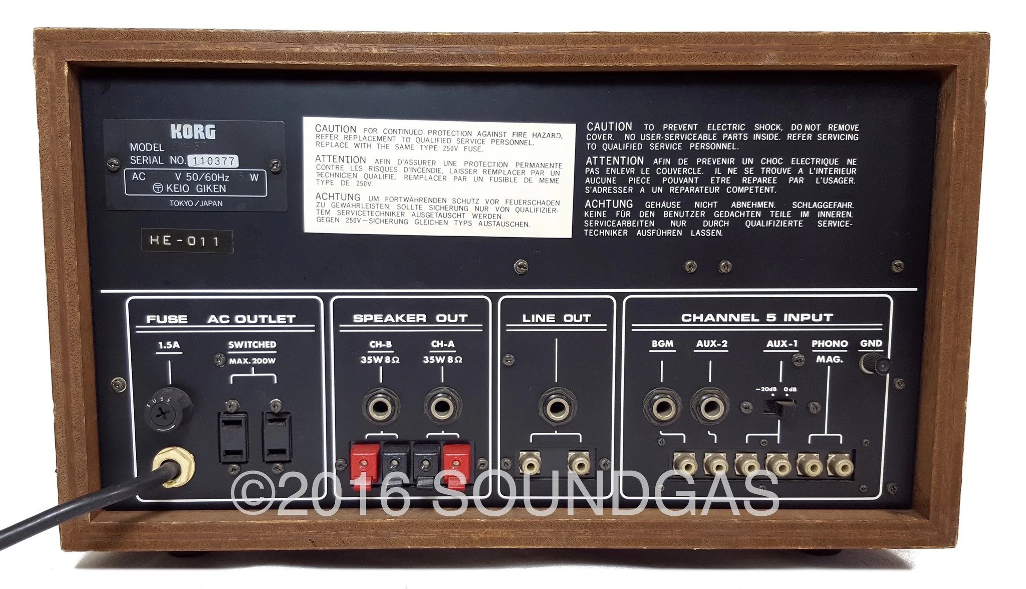 Korg EM-570 Echo Mixer (MN3005 Delay) - Image 5