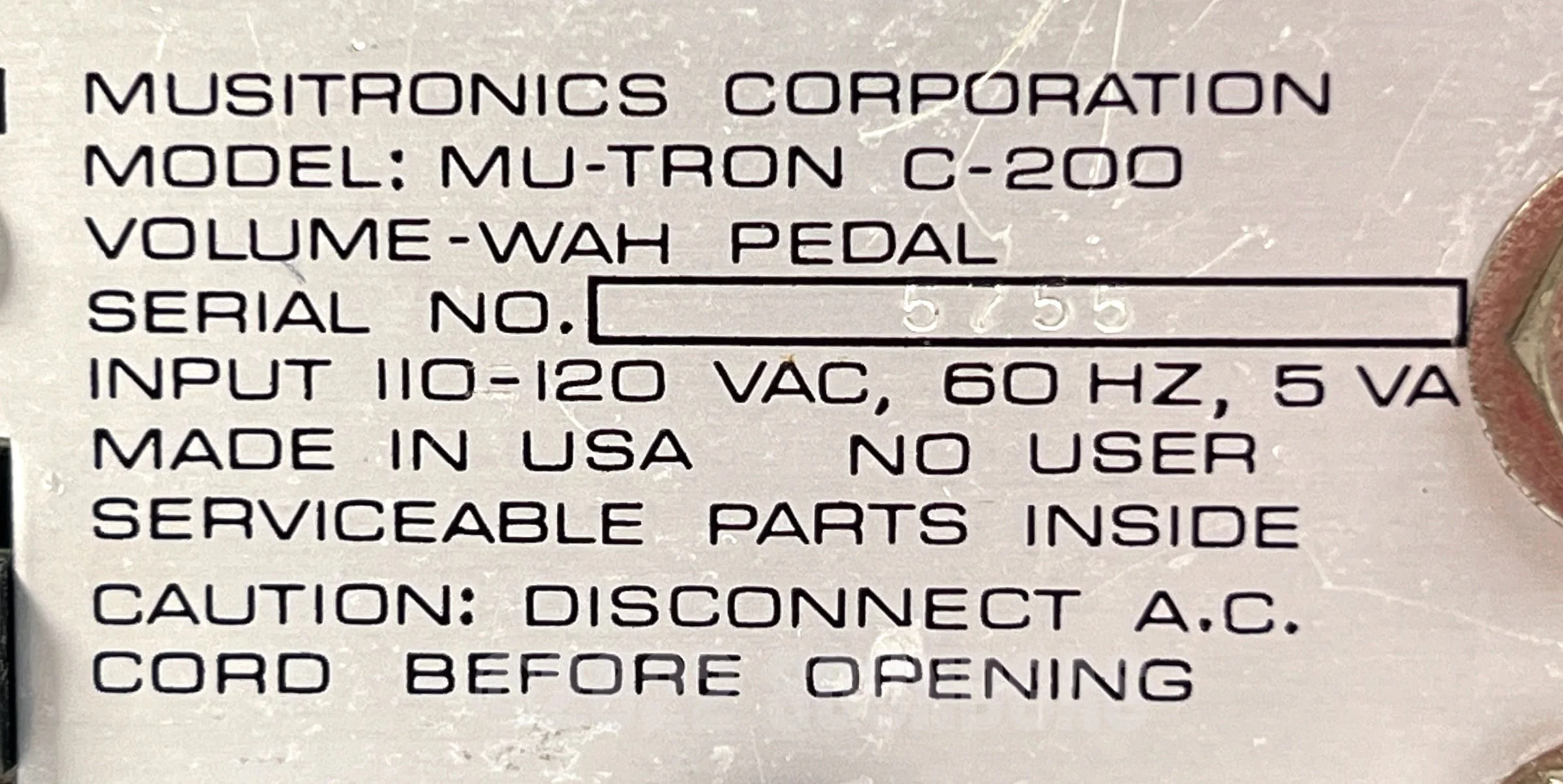 Musitronics Mu-Tron C-200 Volume Wah - Image 6