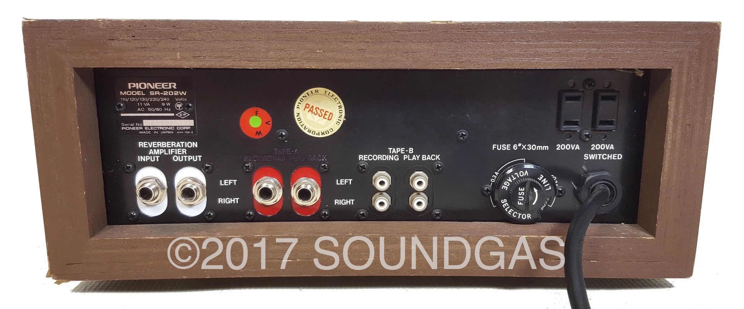 Pioneer SR-202W - 240v, 1/4" Jack Modded - Image 5
