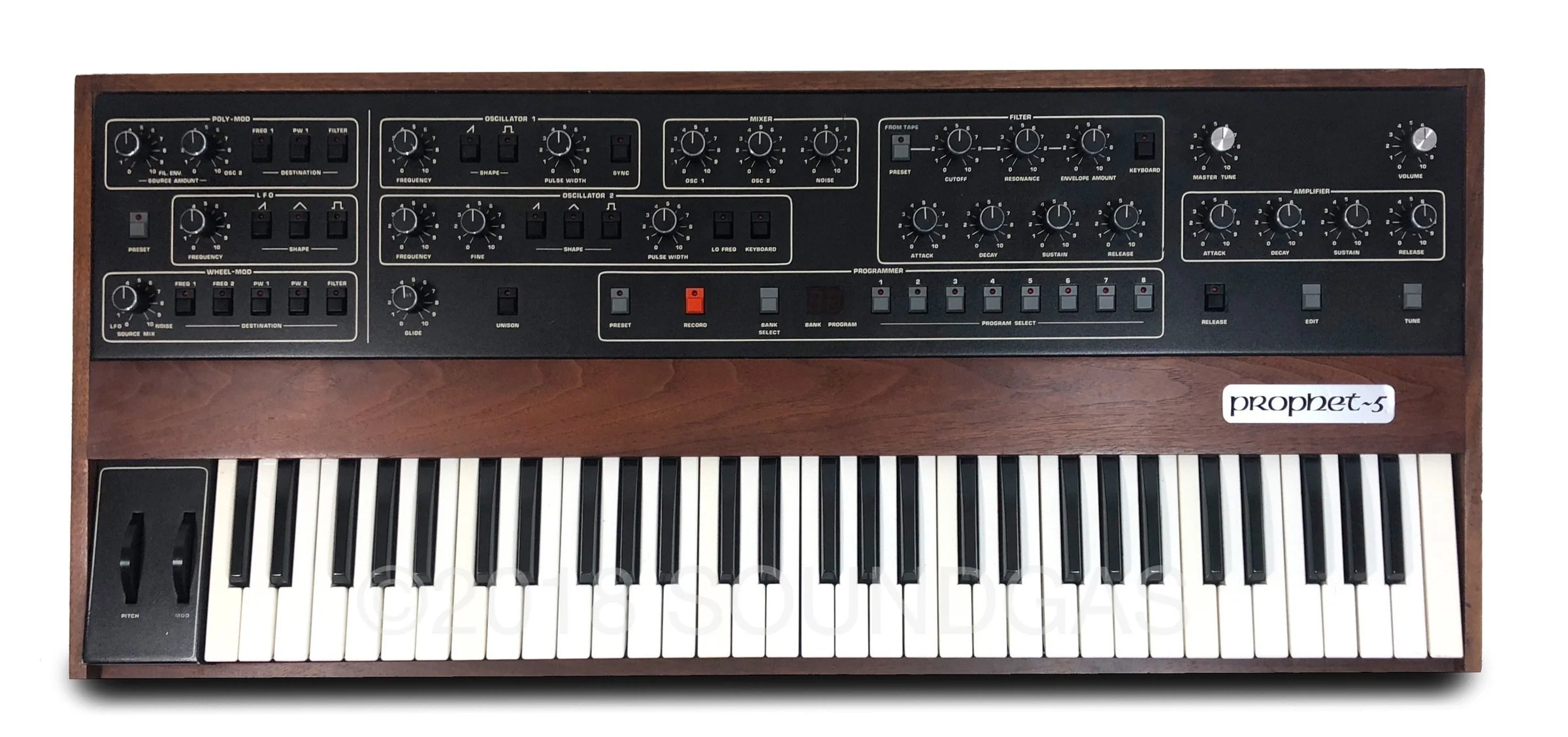 Sequential Circuits Prophet 5 Rev 2 with MIDI - Image 2