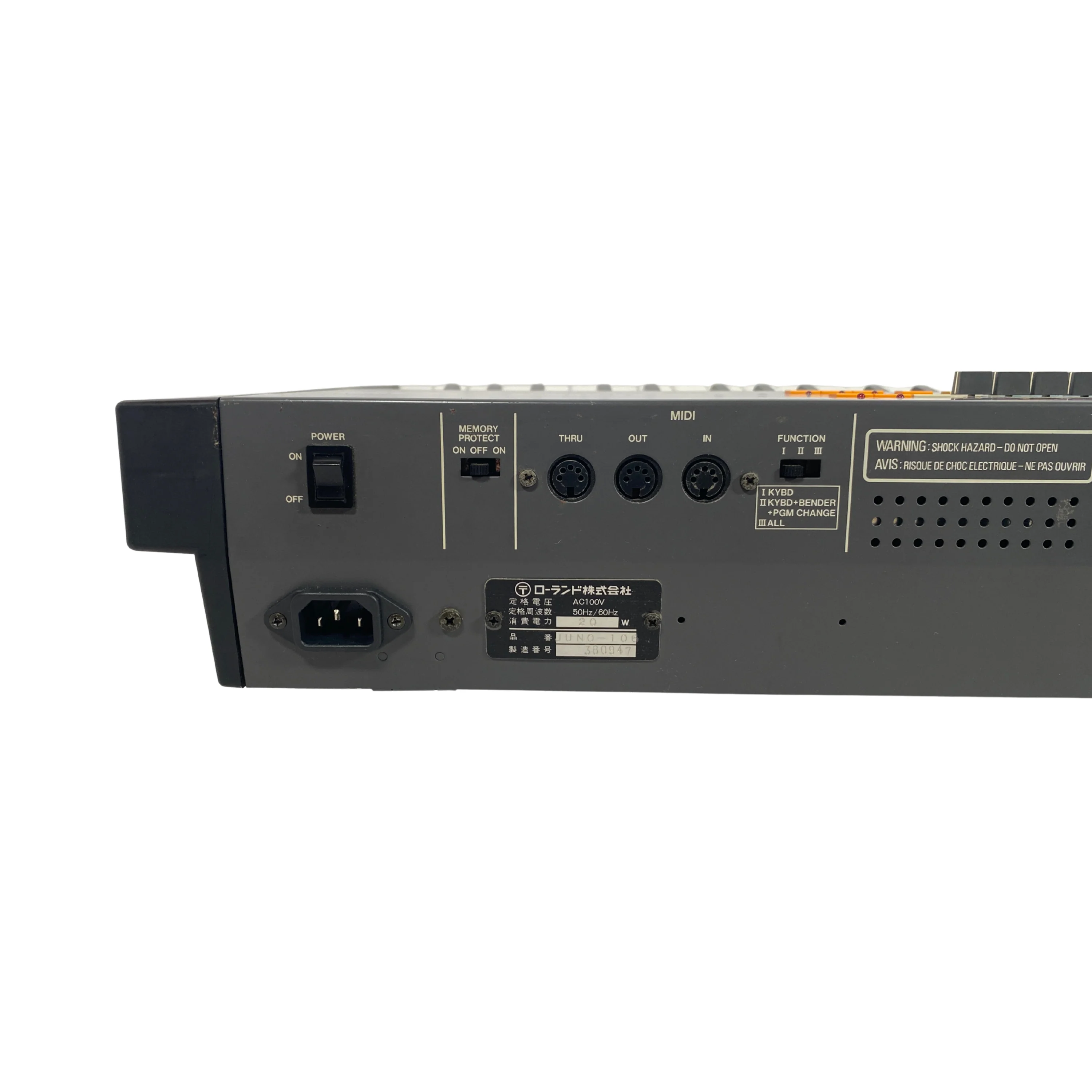 Roland Juno-106 For Sale - SN 380947 - Image 6
