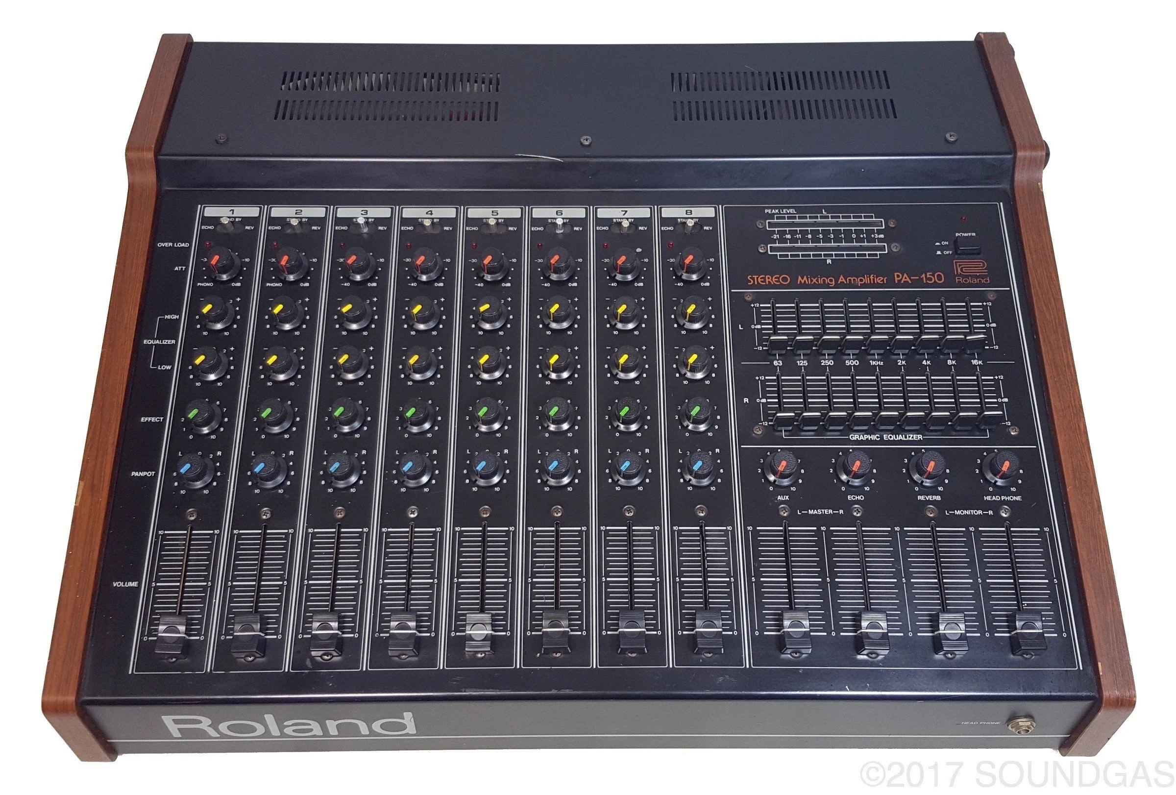 Roland PA-150 Stereo Mixer with Spring Reverb - Image 6