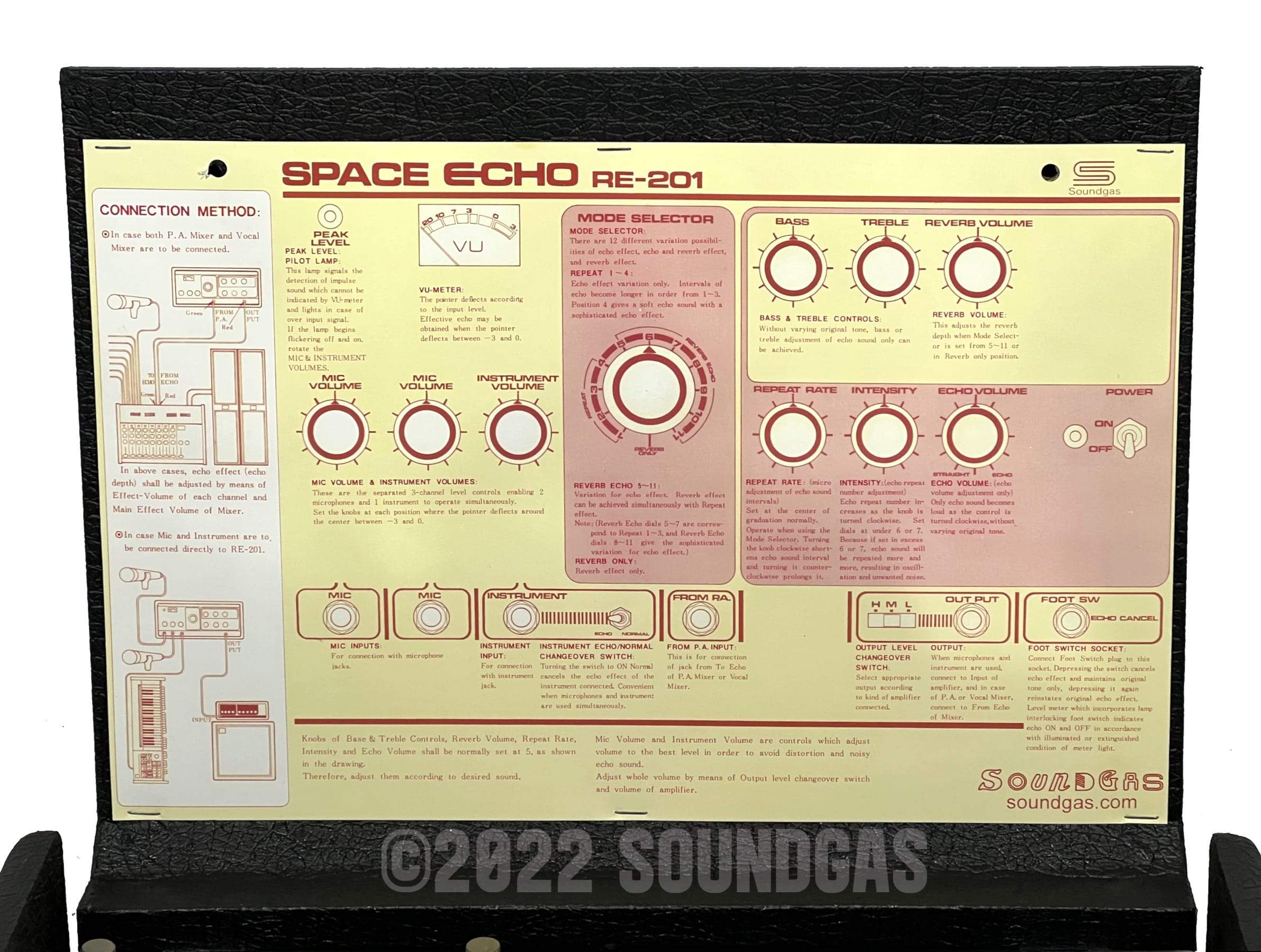 Roland RE-201 Space Echo, Early Preamp Mod - Near Mint - Image 7