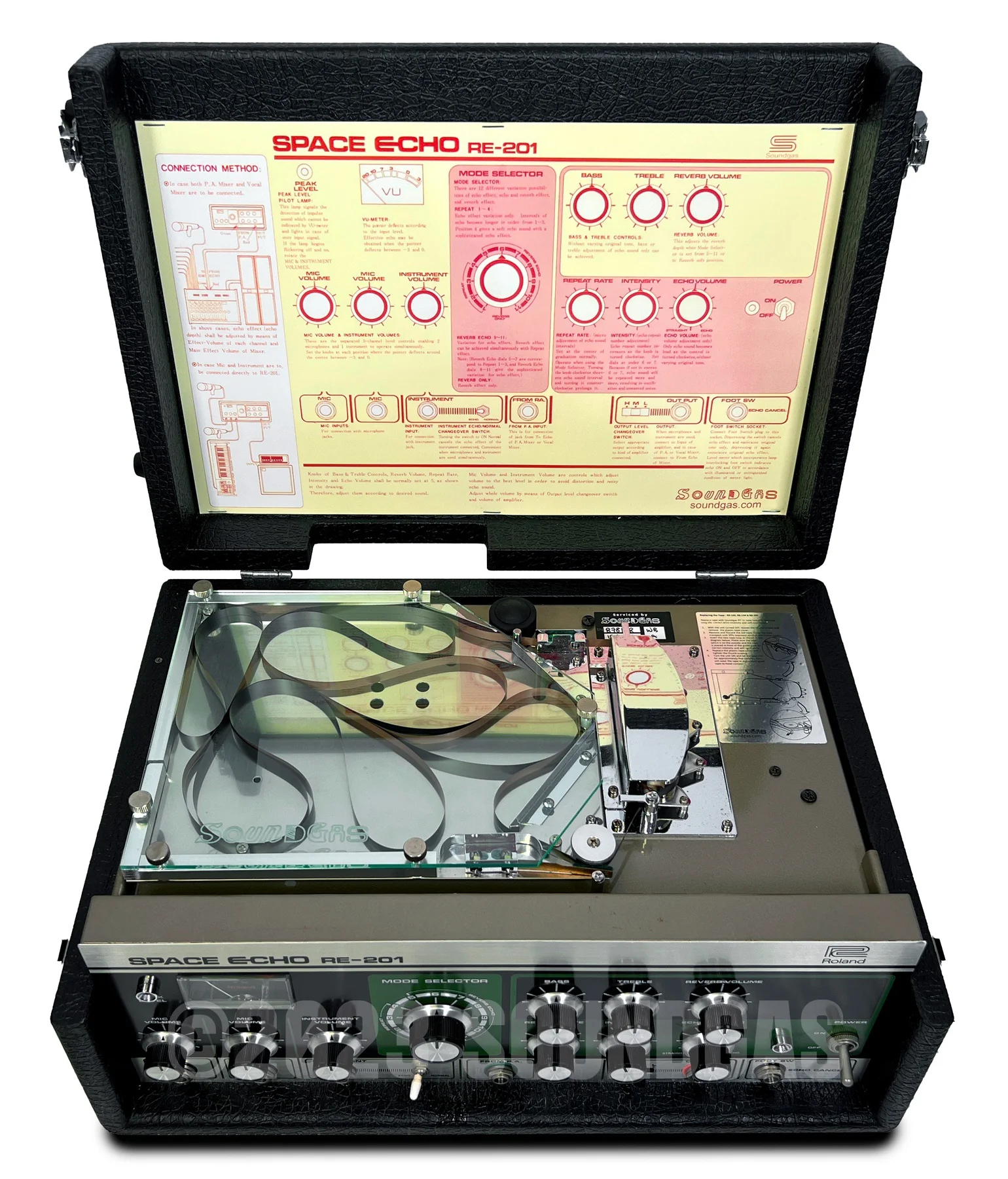 Roland RE-201 Space Echo, Early Preamp Mod, Zero Head Gain - Image 7