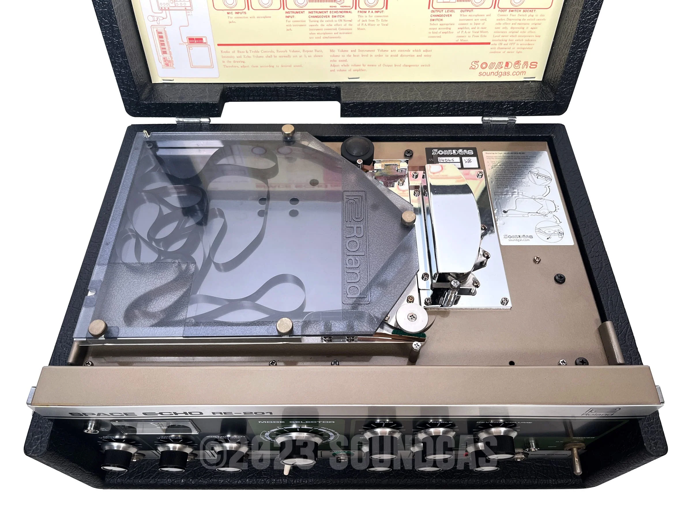 Roland RE-201 Space Echo, Early Preamp Mod, Zero Head Gain - Image 9