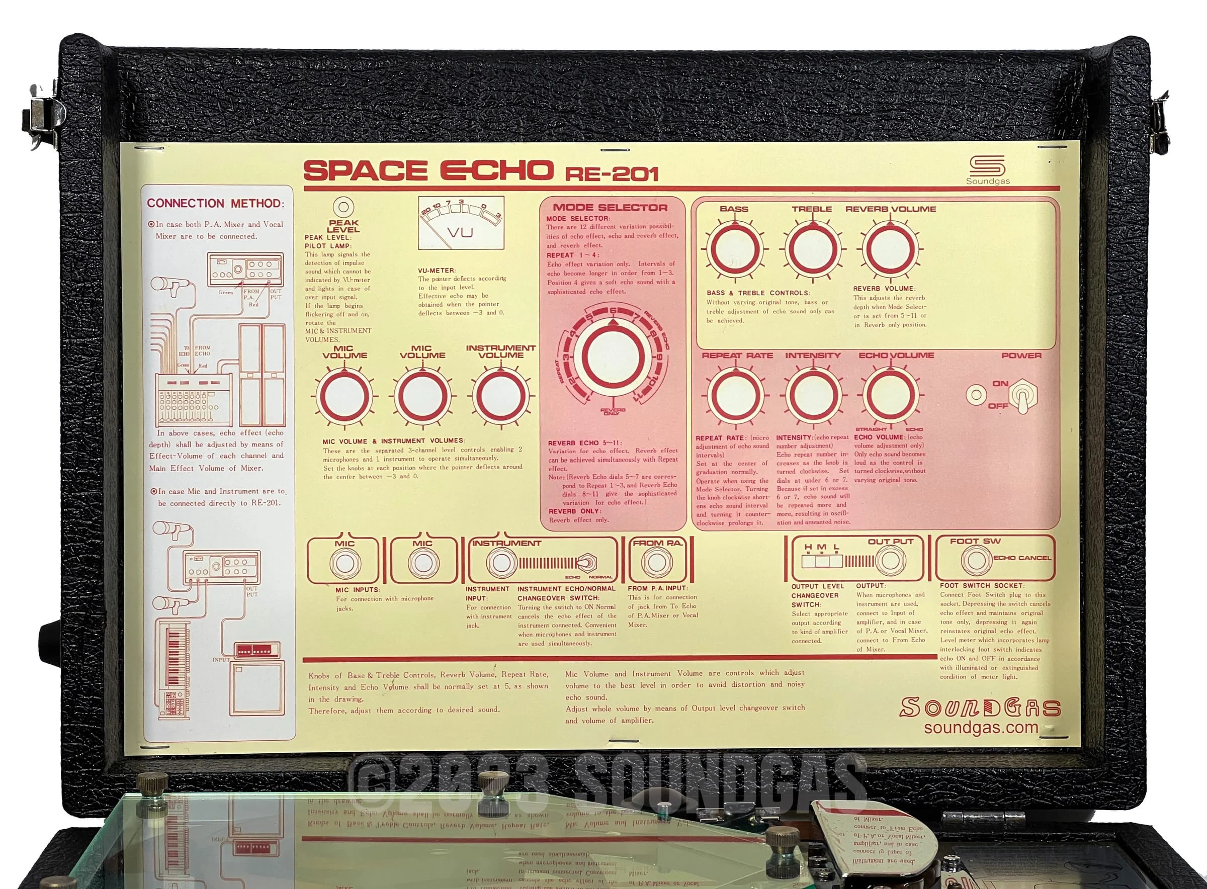 Roland RE-201 Space Echo, Early Preamps, Zero Head Gain - Image 8