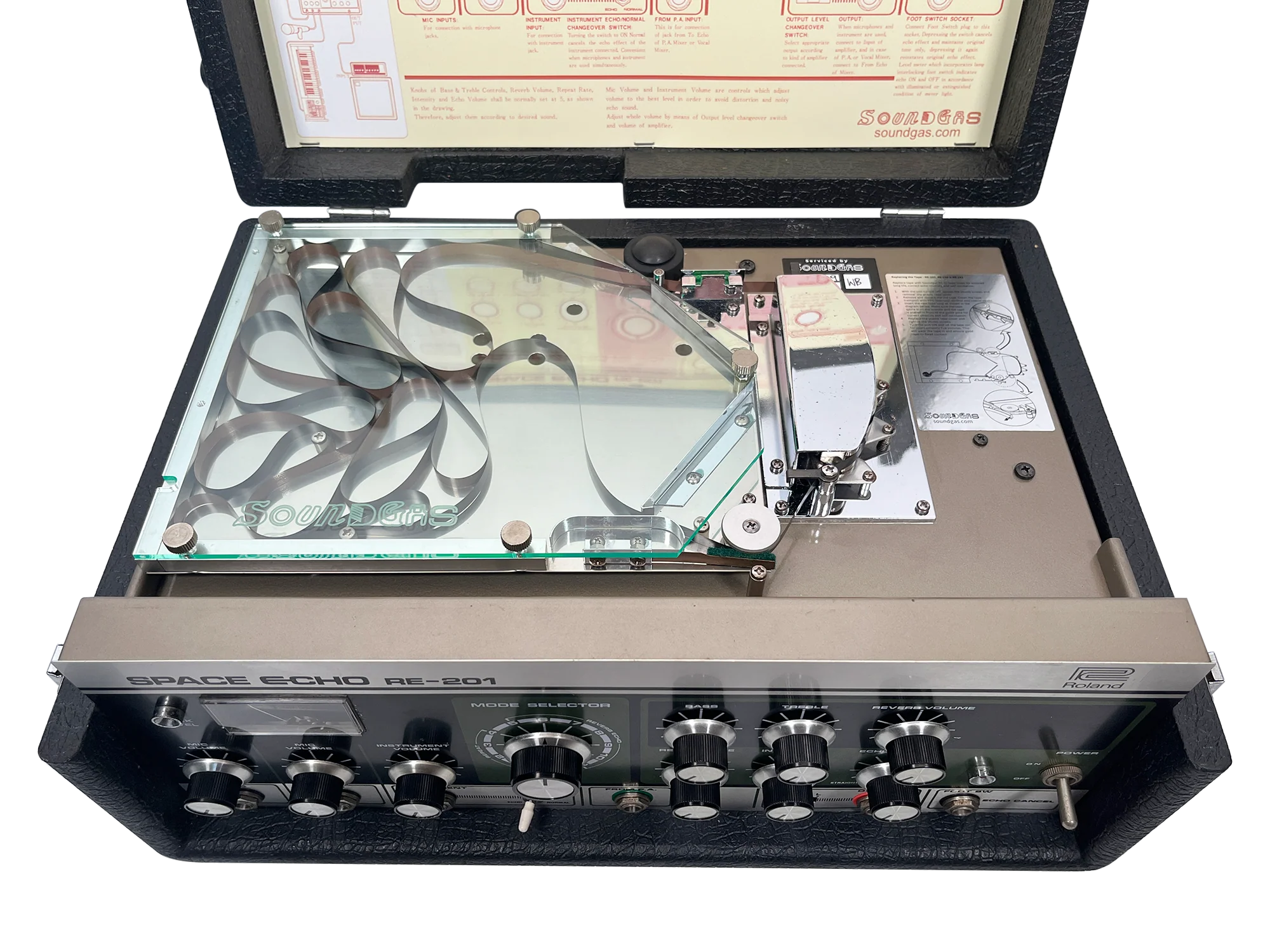 Roland RE-201 Space Echo, *Near Mint* Early Preamp Mod, Zero Head Gain - Image 8