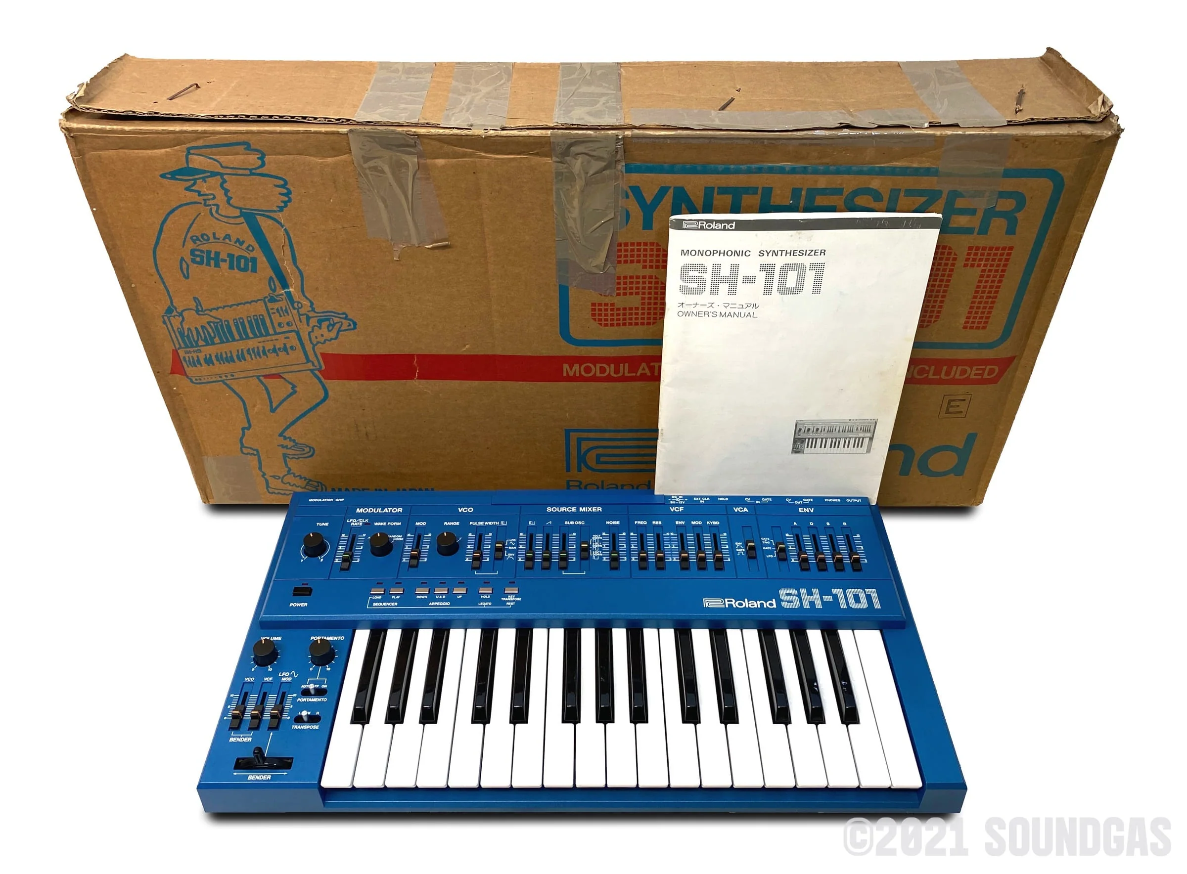 Roland SH-101 - Blue, Boxed - Image 12