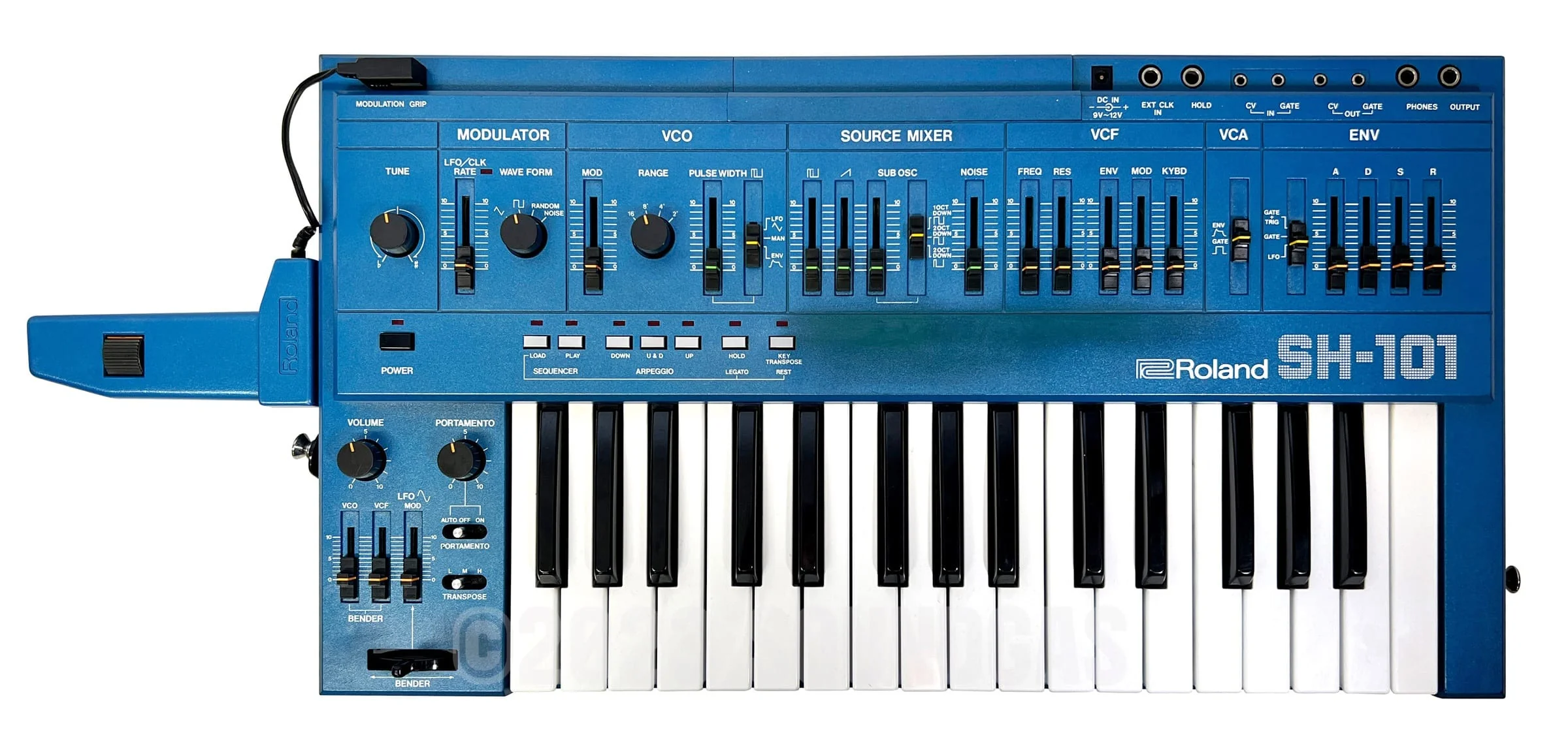 Roland SH-101 - Blue, Mod Grip - Image 2