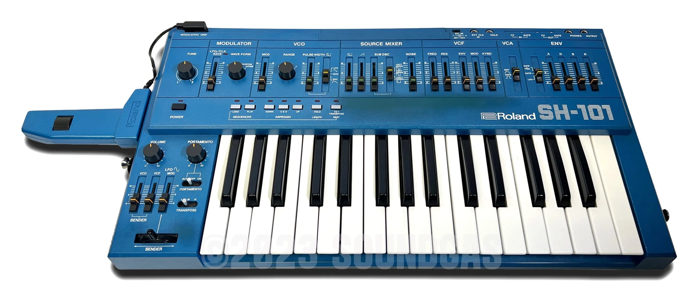 Roland SH-101 - Blue, Mod Grip - Image 4