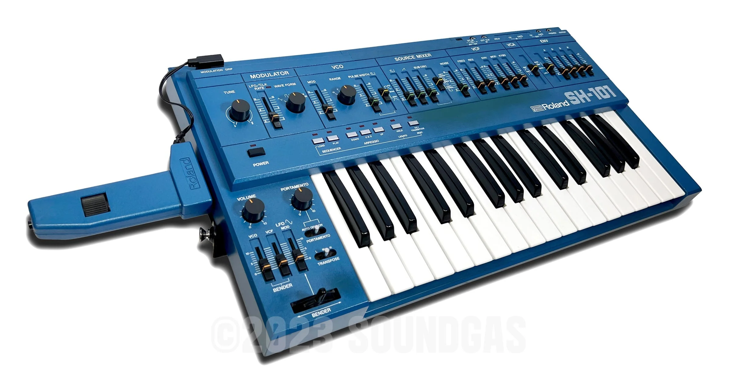Roland SH-101 - Blue, Mod Grip - Image 5