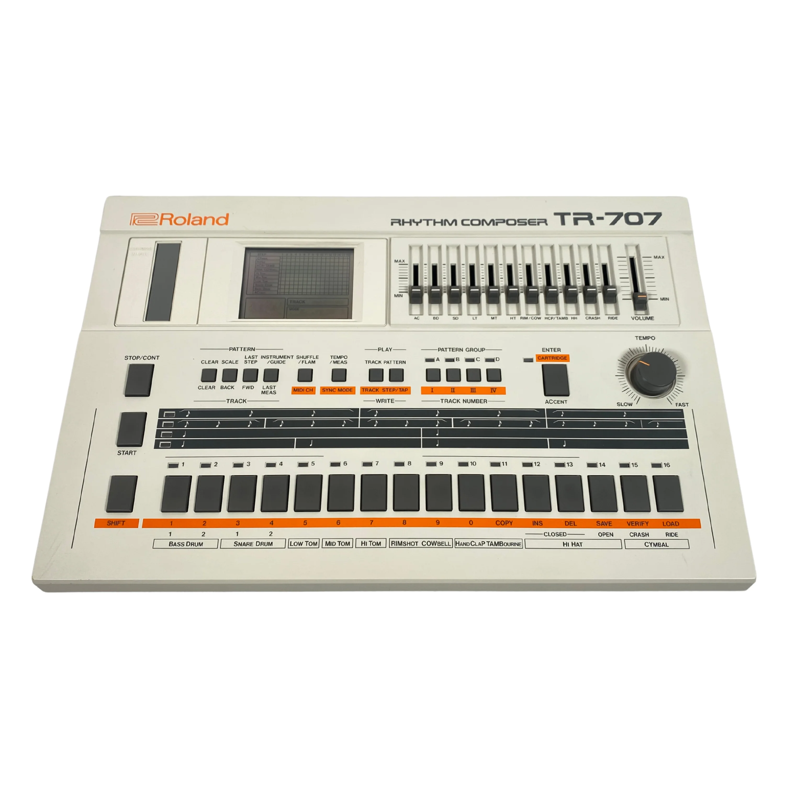 Roland TR-707 Expanded (727 808 909 + 4 Soundgas Banks) - SN 471000