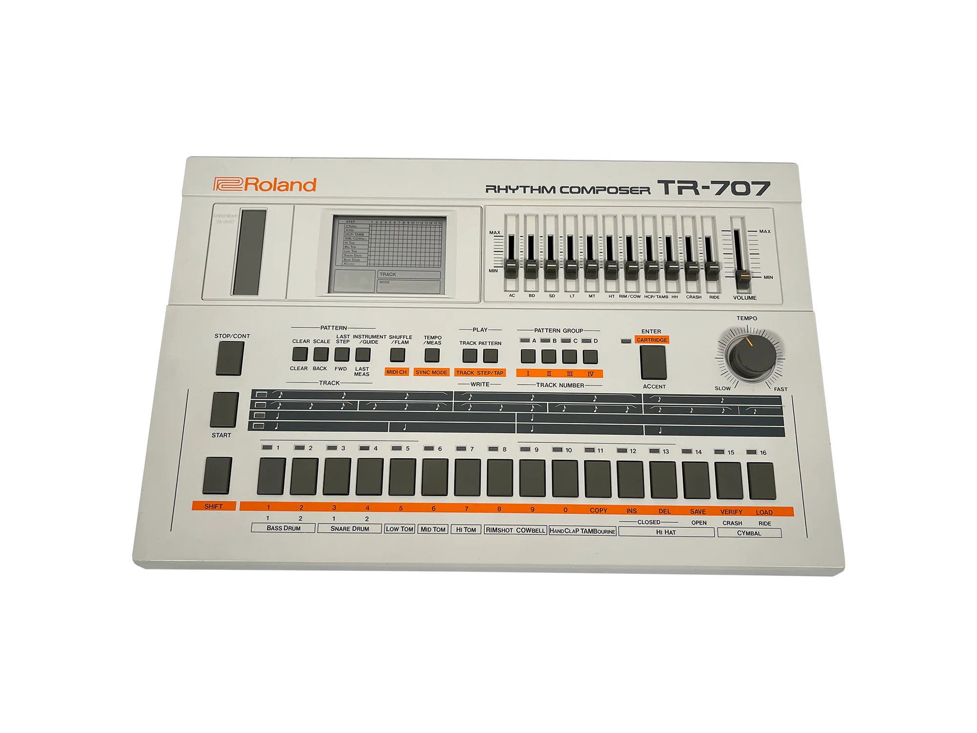Roland TR-707 Expanded (727 808 909 + 4 Soundgas Banks) - SN 492500