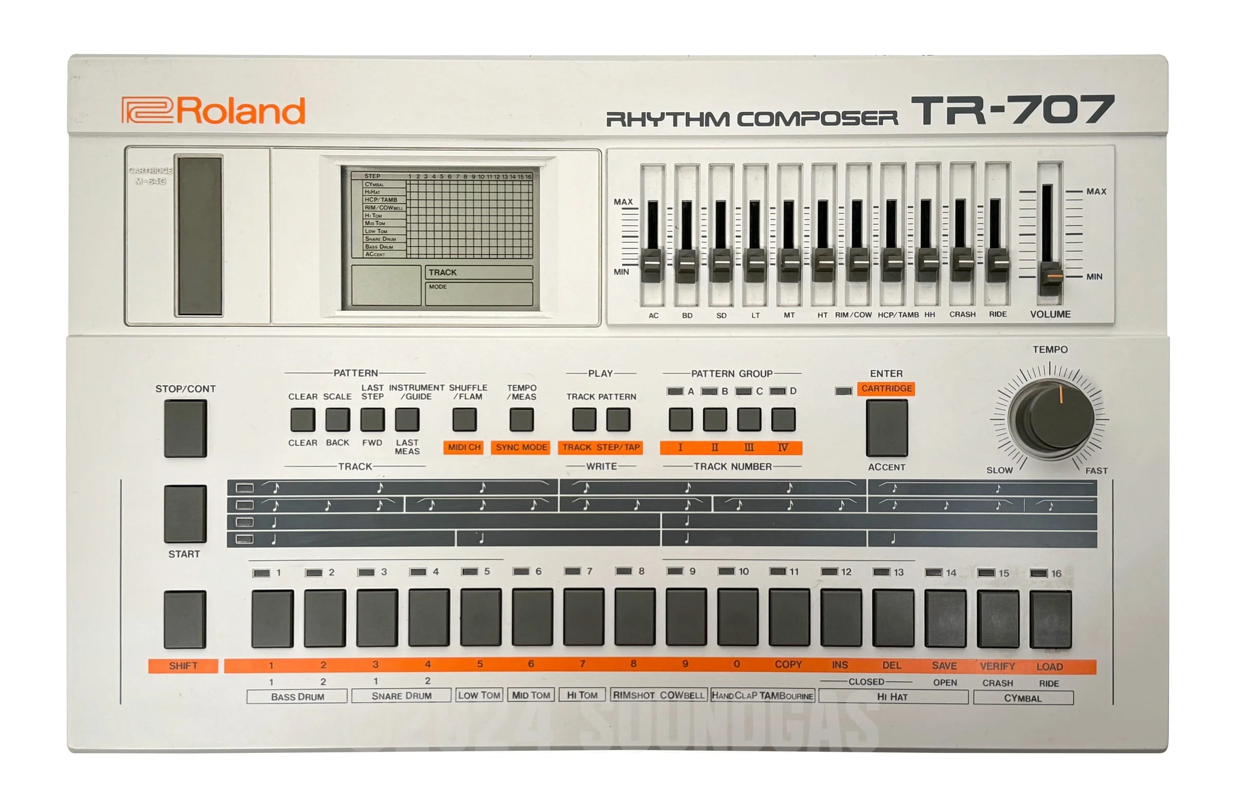 Roland TR-707 Expanded (727 808 909 + 4 Soundgas Banks)
