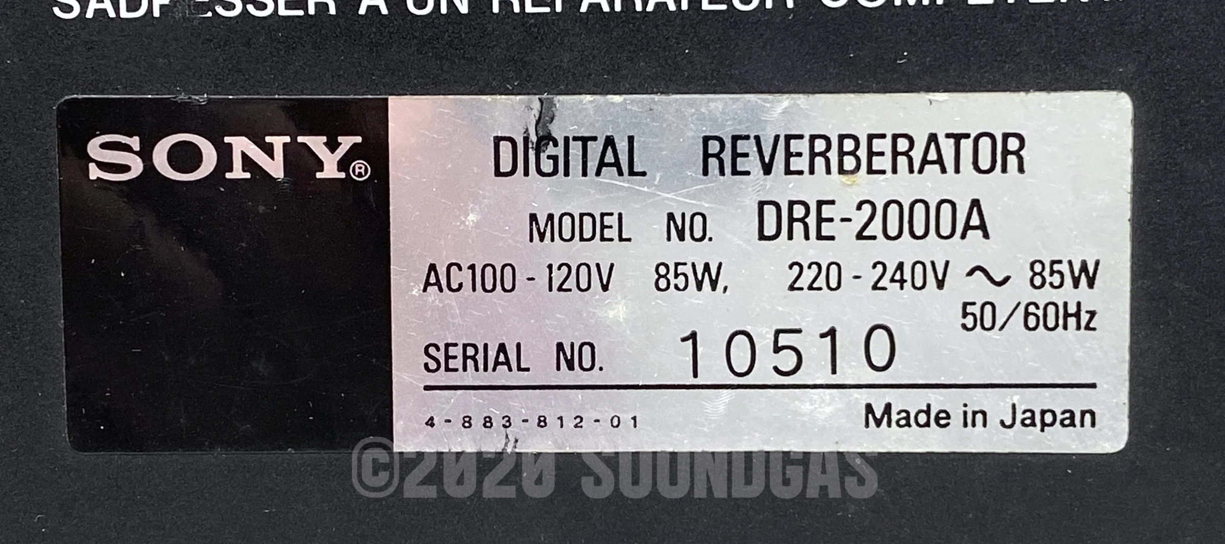 Sony DRE-2000 A Digital Reverberator - Image 10
