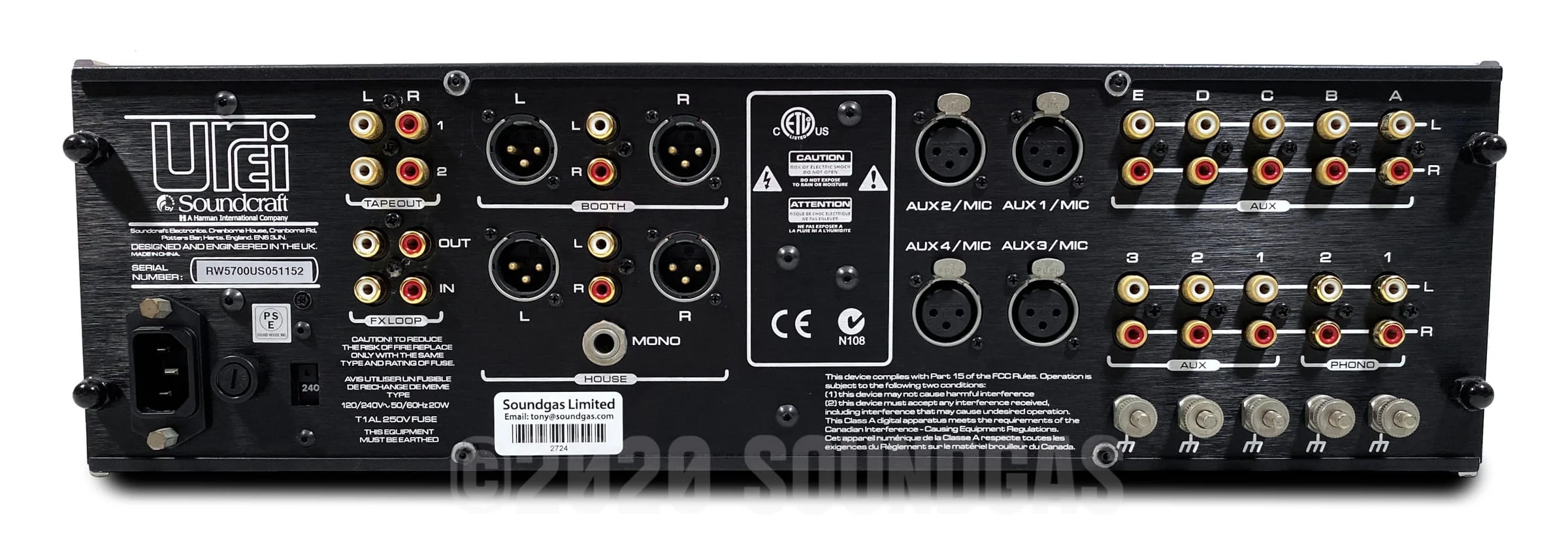 Urei-Soundcraft Model 1620LE Mixer - Image 4
