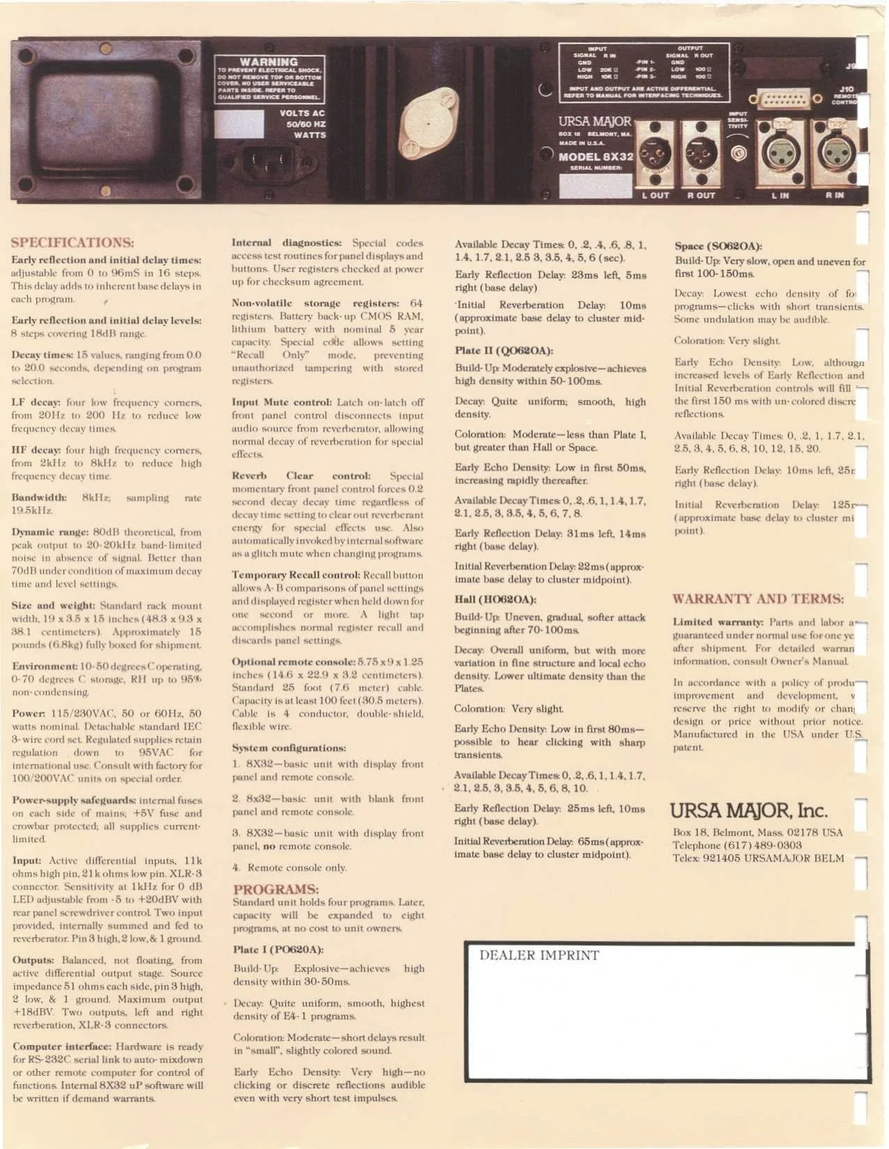 URSA MAJOR 8x32 DIGITAL REVERB - Image 8