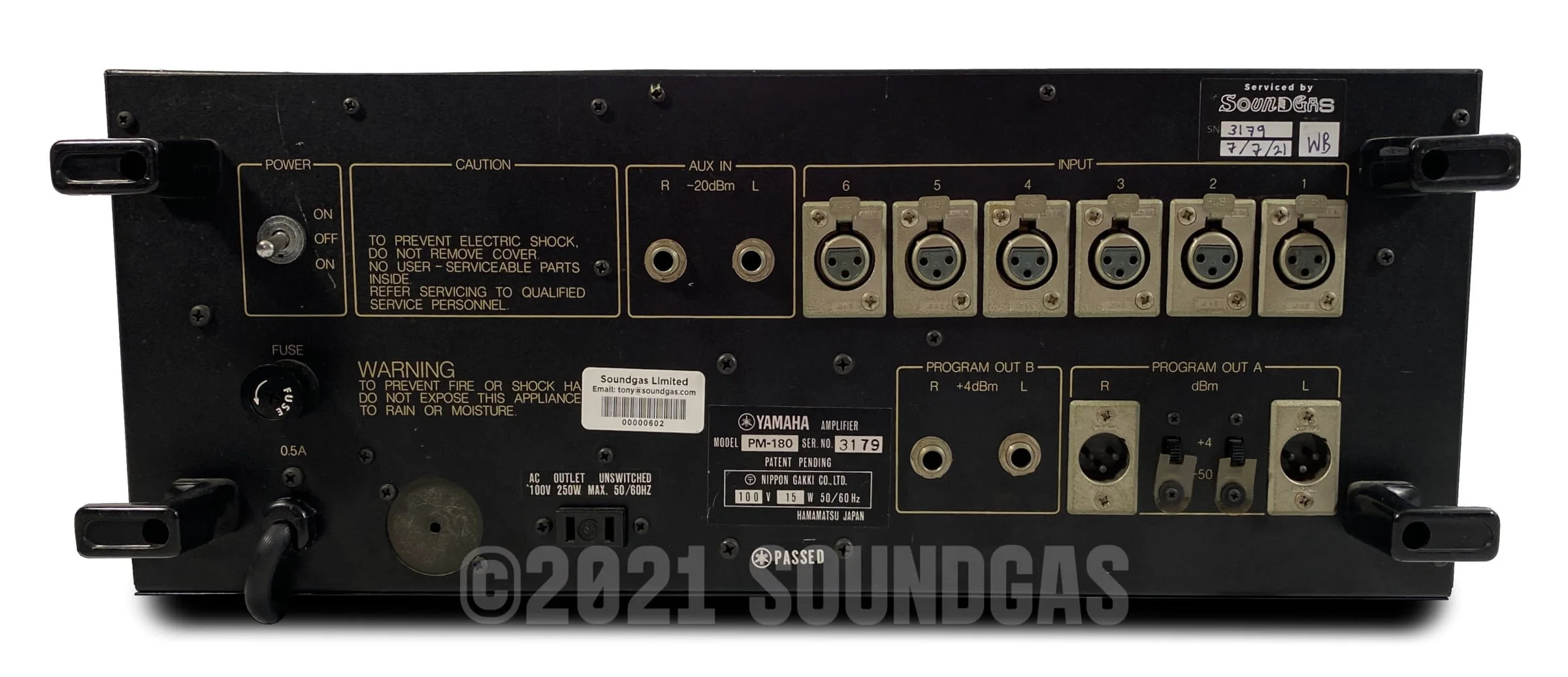 Yamaha PM-180 Rack Mixer - Image 5