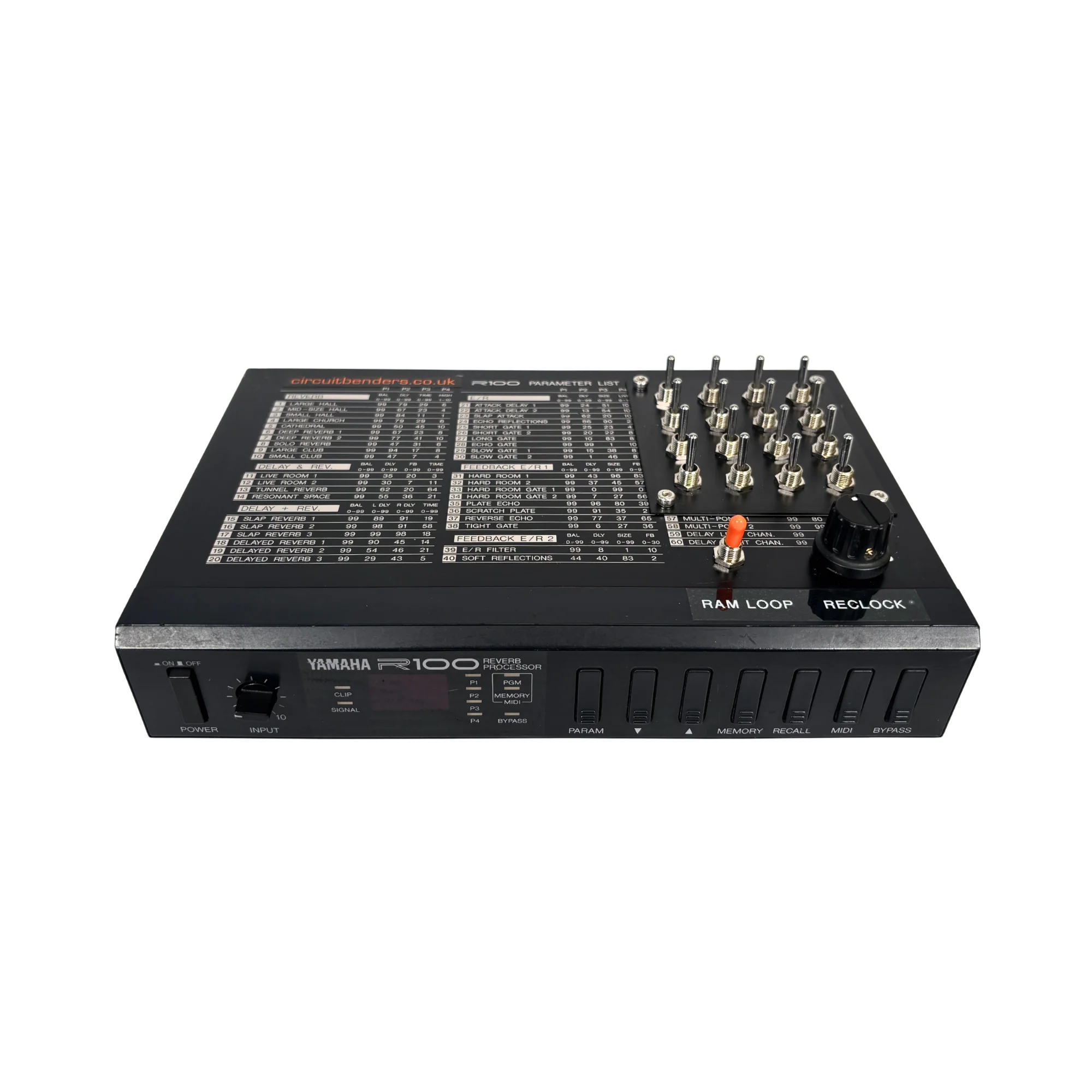 Yamaha R100 Reverb Processor Circuitbent - SN QH01013 - Image 5